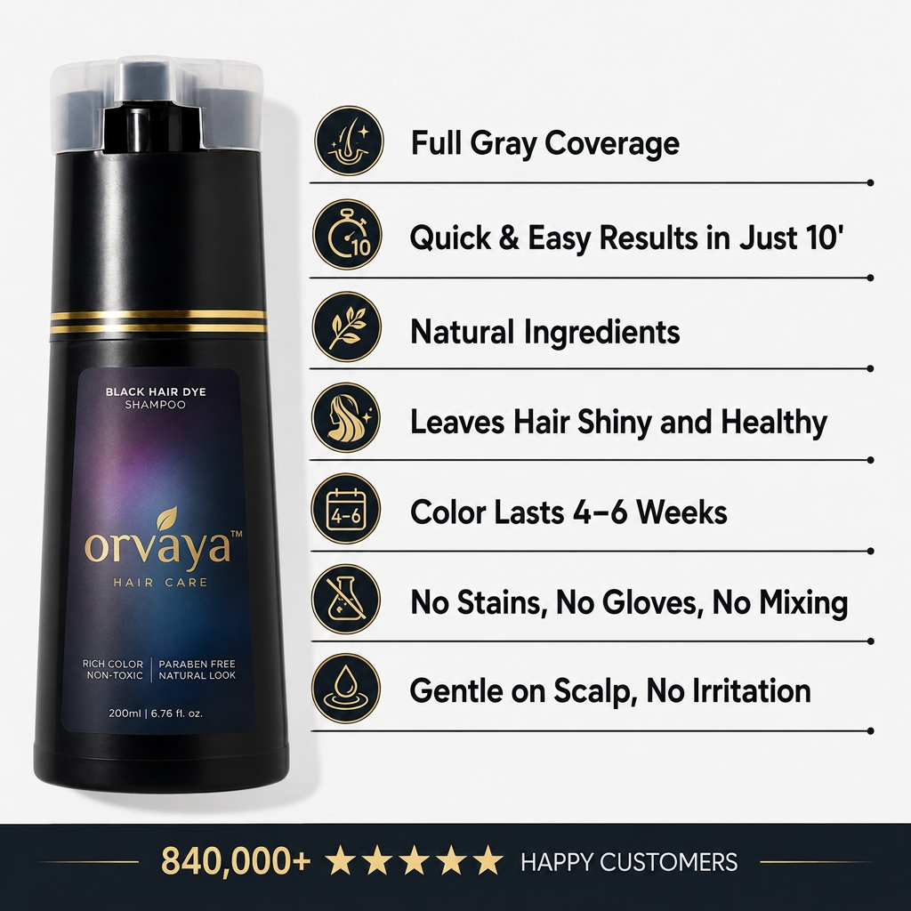 orvaya Instant Dye Shampoo key benefits